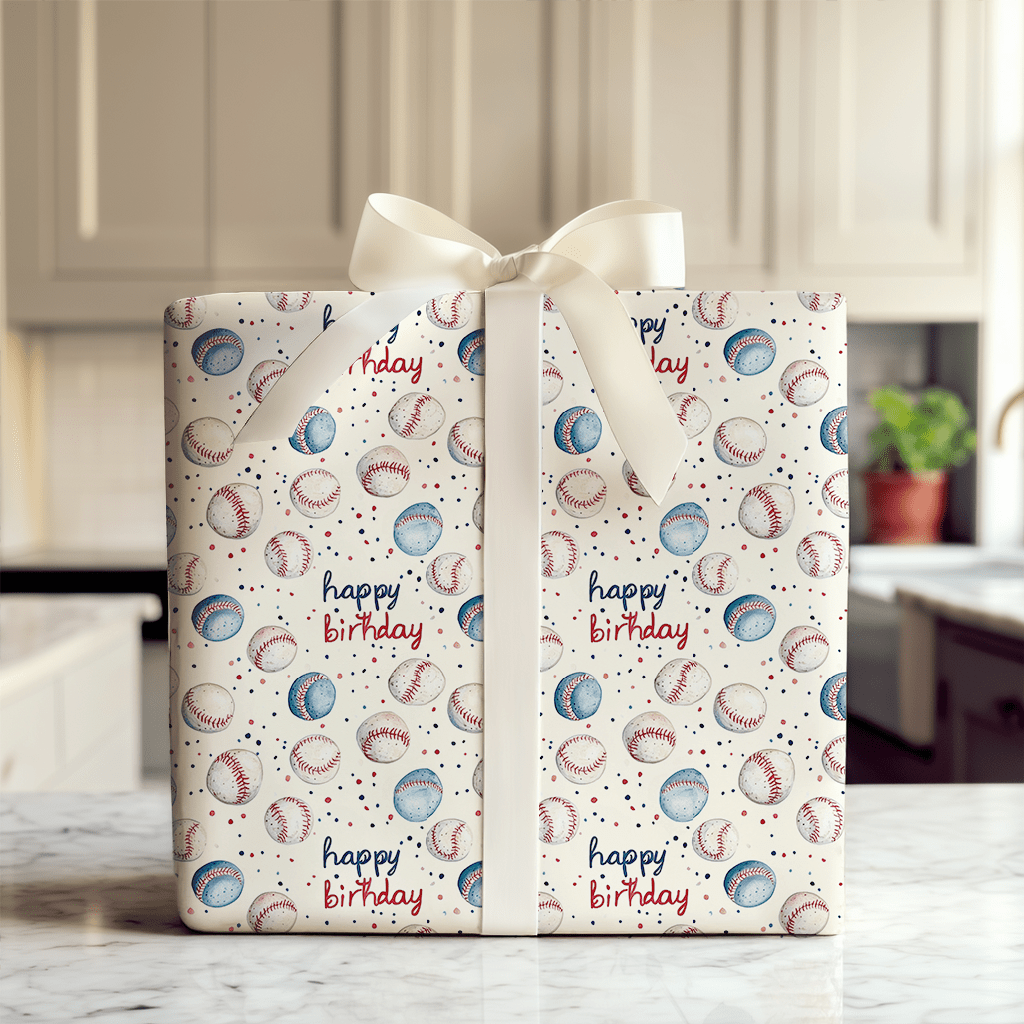 Rounding the Bases - Wrapping Paper - Aspen & Arlo