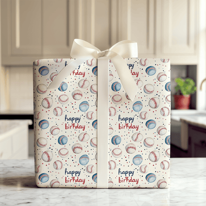 Rounding the Bases - Wrapping Paper - Aspen & Arlo