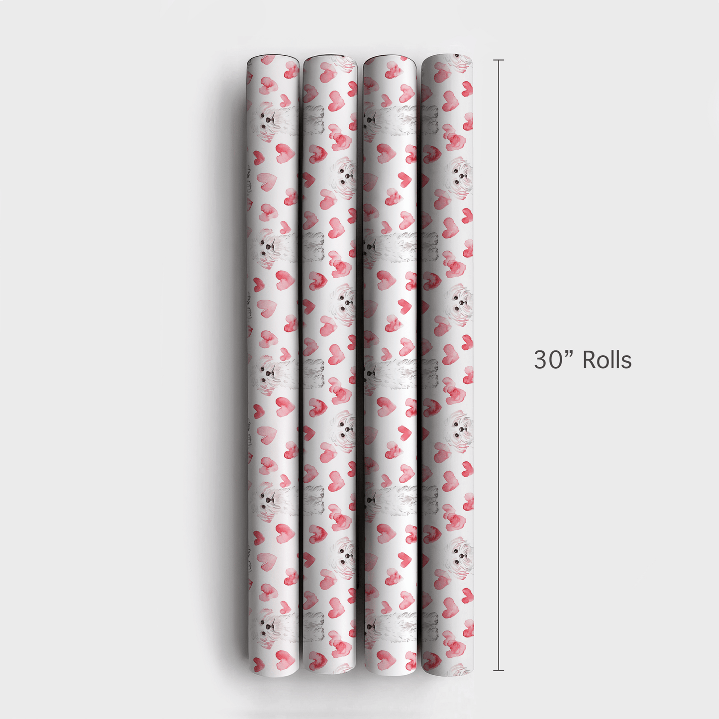 Maltese Valentine - Wrapping Paper - Aspen & Arlo