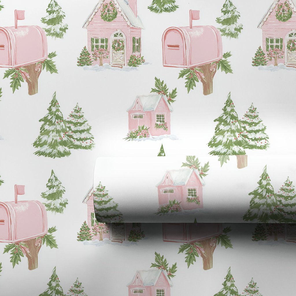 Pink Christmas Post