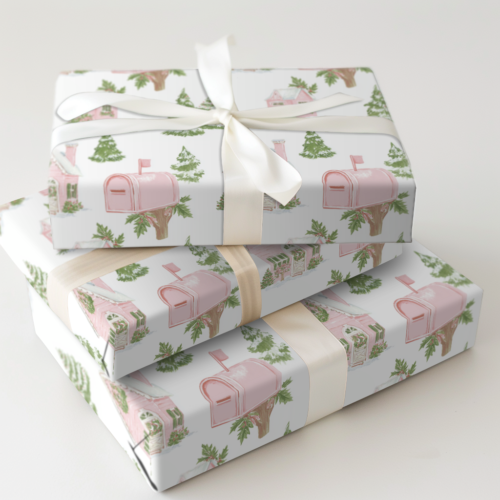 Pink Christmas Post