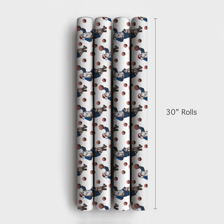 Holiday Hoops – Jayhawk Edition - Wrapping Paper - Aspen & Arlo