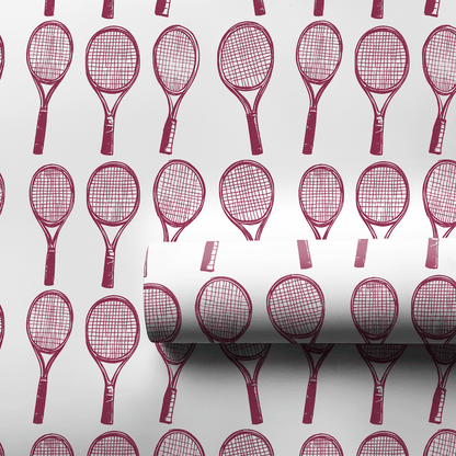 Match Point Cranberry - Wrapping Paper - Aspen & Arlo