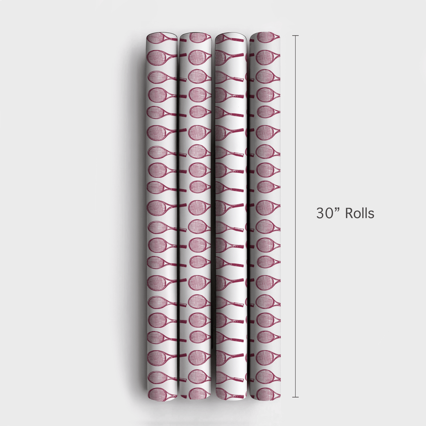 Match Point Cranberry - Wrapping Paper - Aspen & Arlo