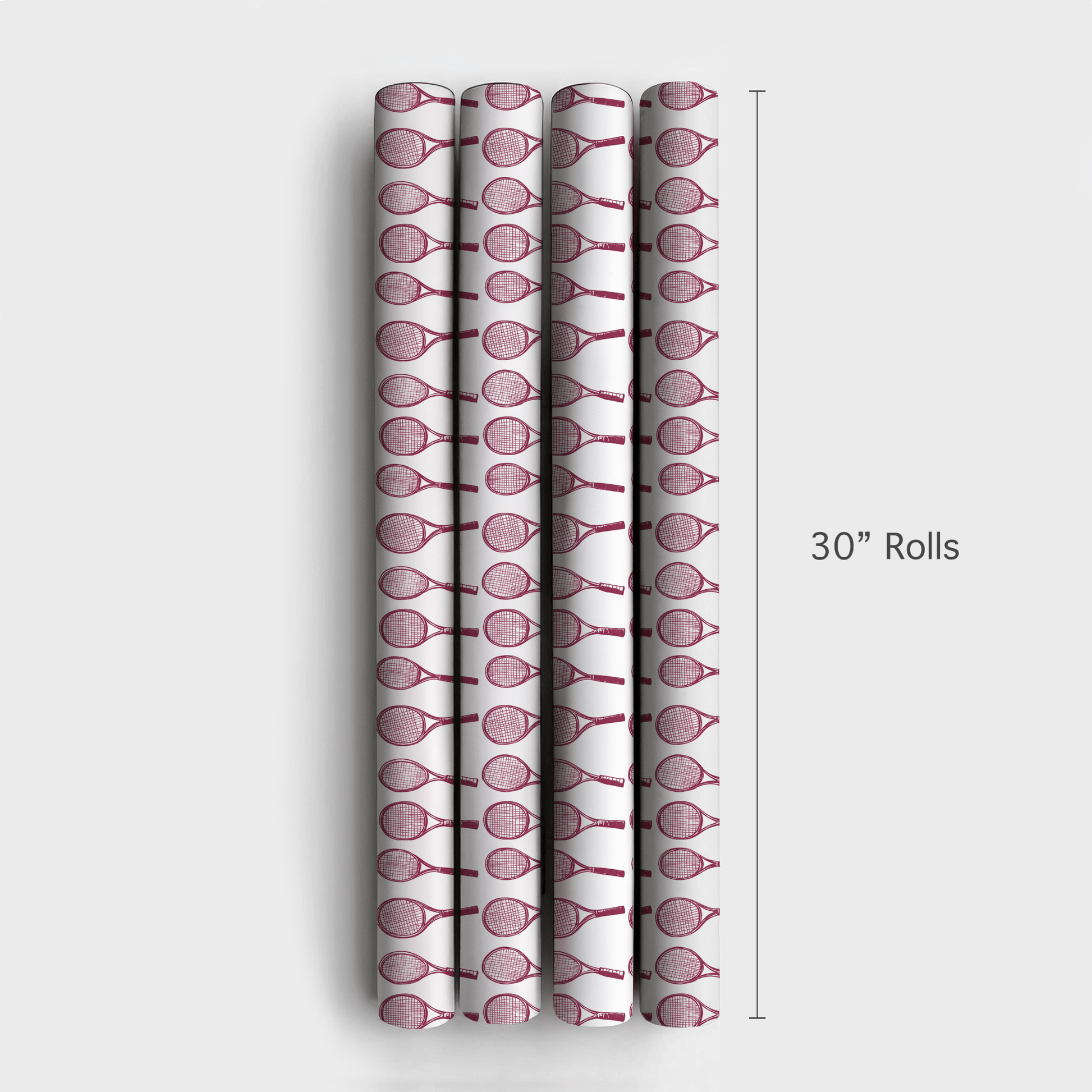 Match Point Cranberry - Wrapping Paper - Aspen & Arlo