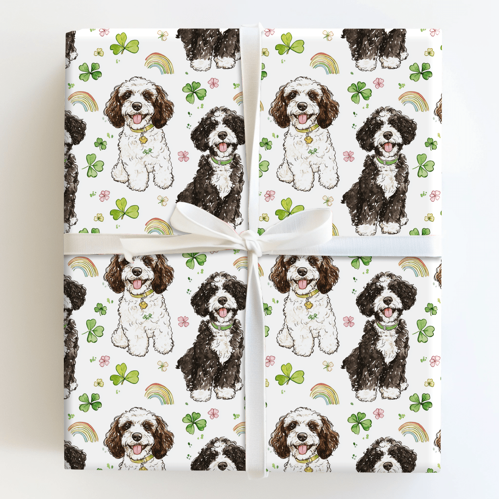Rainbows with the Bernadoodle - Wrapping Paper - Aspen & Arlo