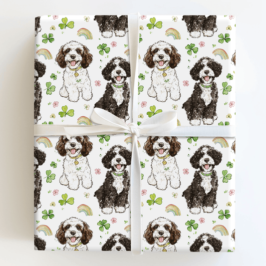 Rainbows with the Bernadoodle - Wrapping Paper - Aspen & Arlo