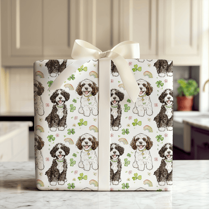 Rainbows with the Bernadoodle - Wrapping Paper - Aspen & Arlo