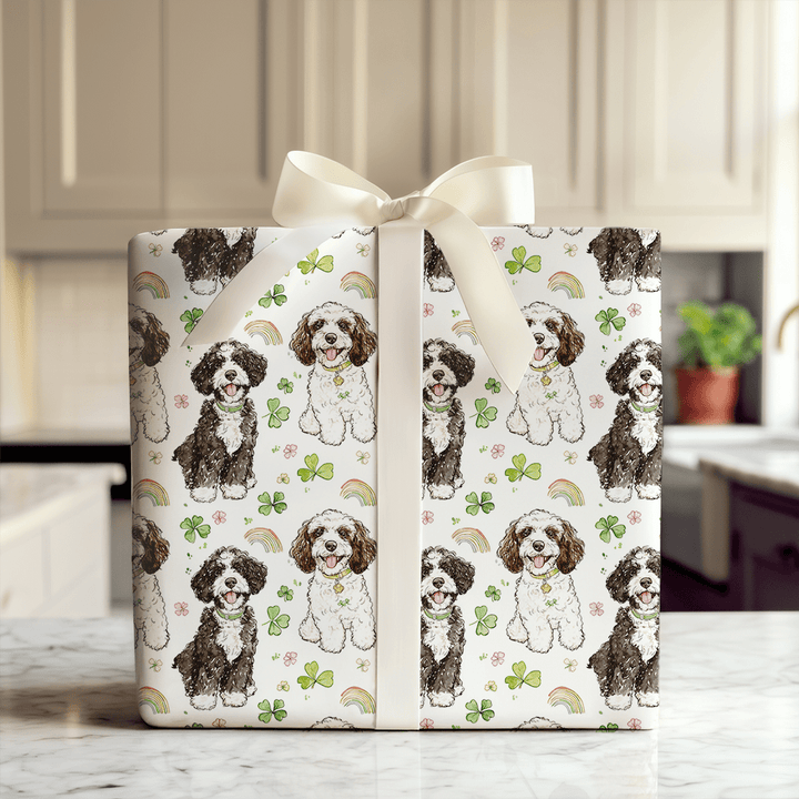 Rainbows with the Bernadoodle - Wrapping Paper - Aspen & Arlo
