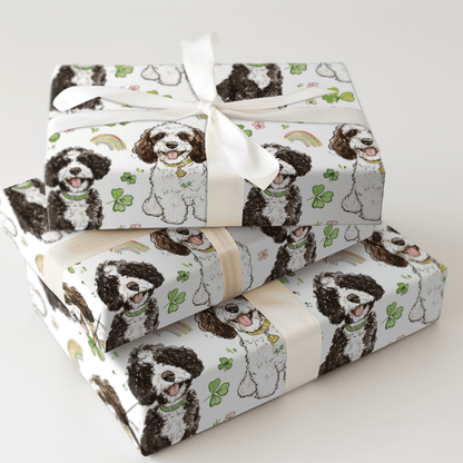 Rainbows with the Bernadoodle - Wrapping Paper - Aspen & Arlo