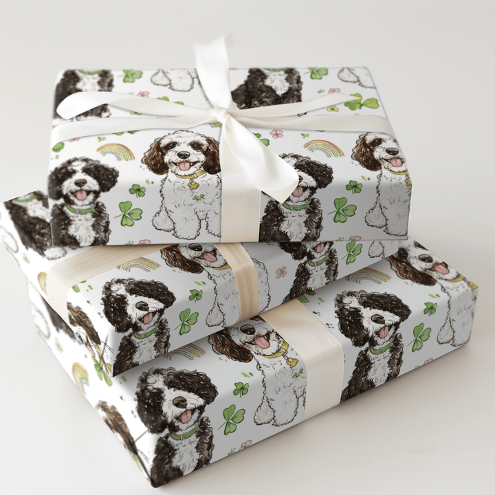 Rainbows with the Bernadoodle - Wrapping Paper - Aspen & Arlo