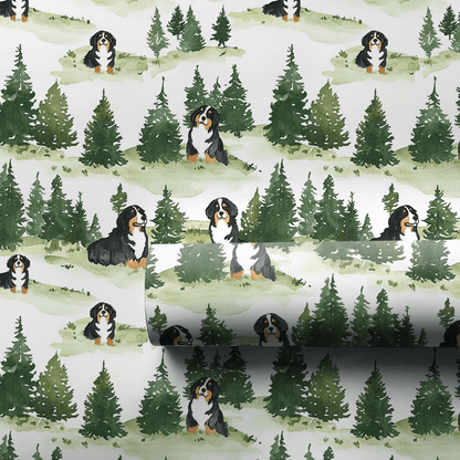 Park Day with the Bernese Mountain Dog - Wrapping Paper - Aspen & Arlo