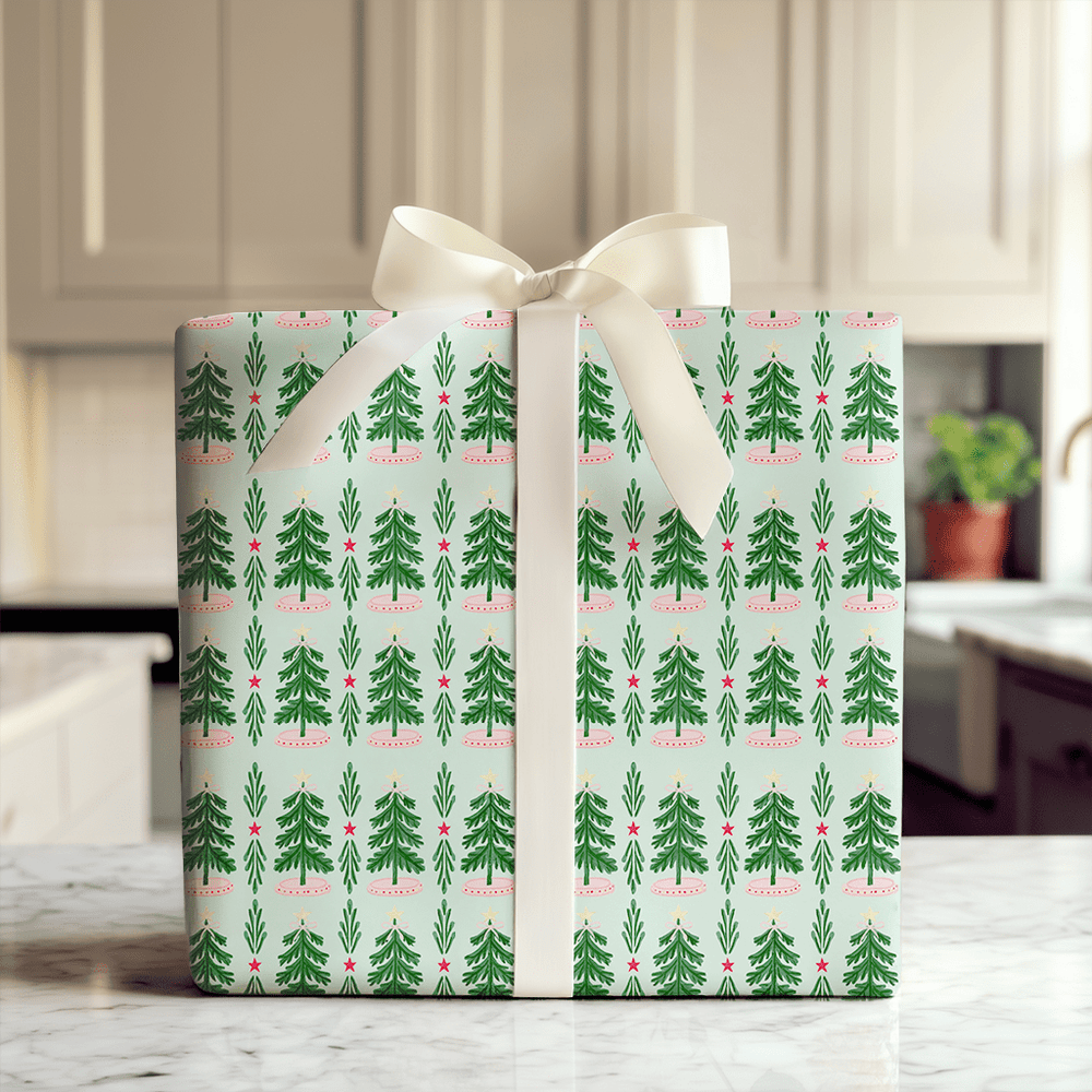 Topiary Tree Stripe - Wrapping Paper - Aspen & Arlo