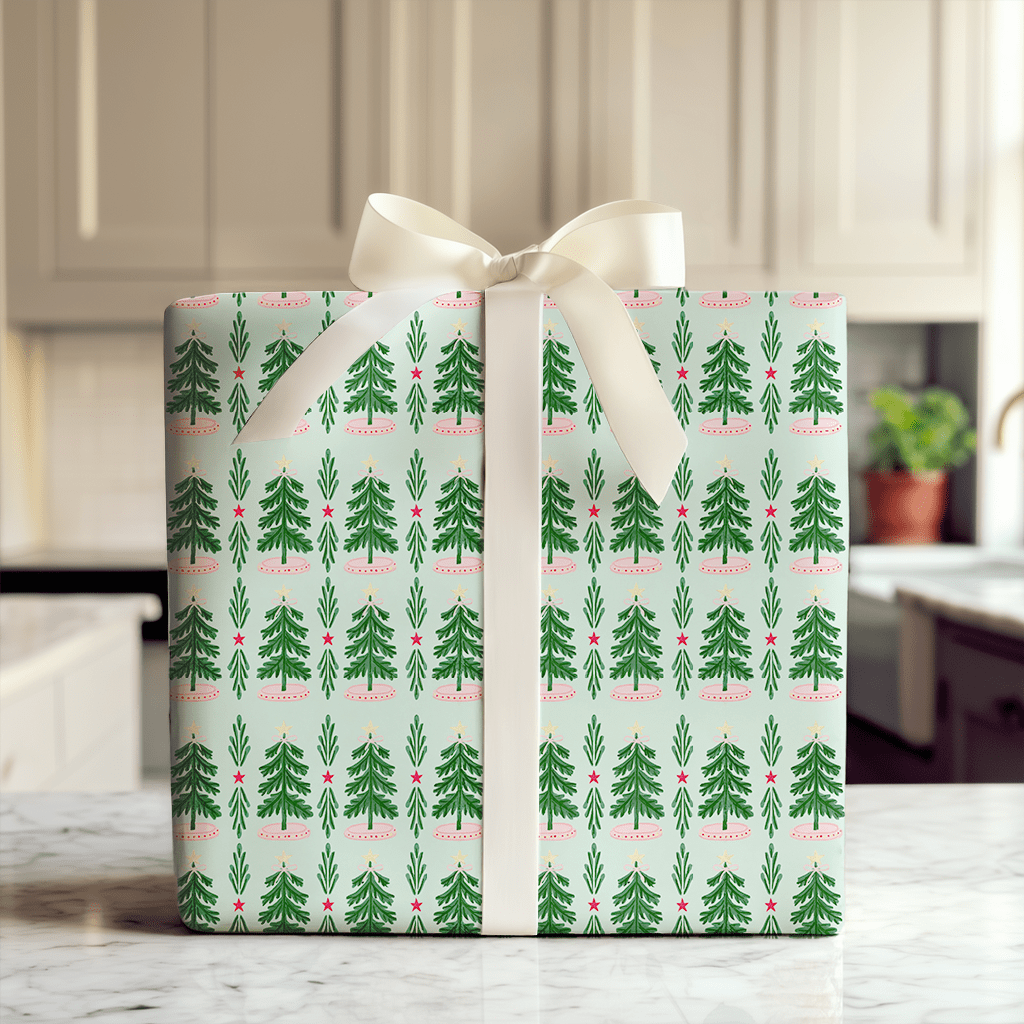 Topiary Tree Stripe - Wrapping Paper - Aspen & Arlo