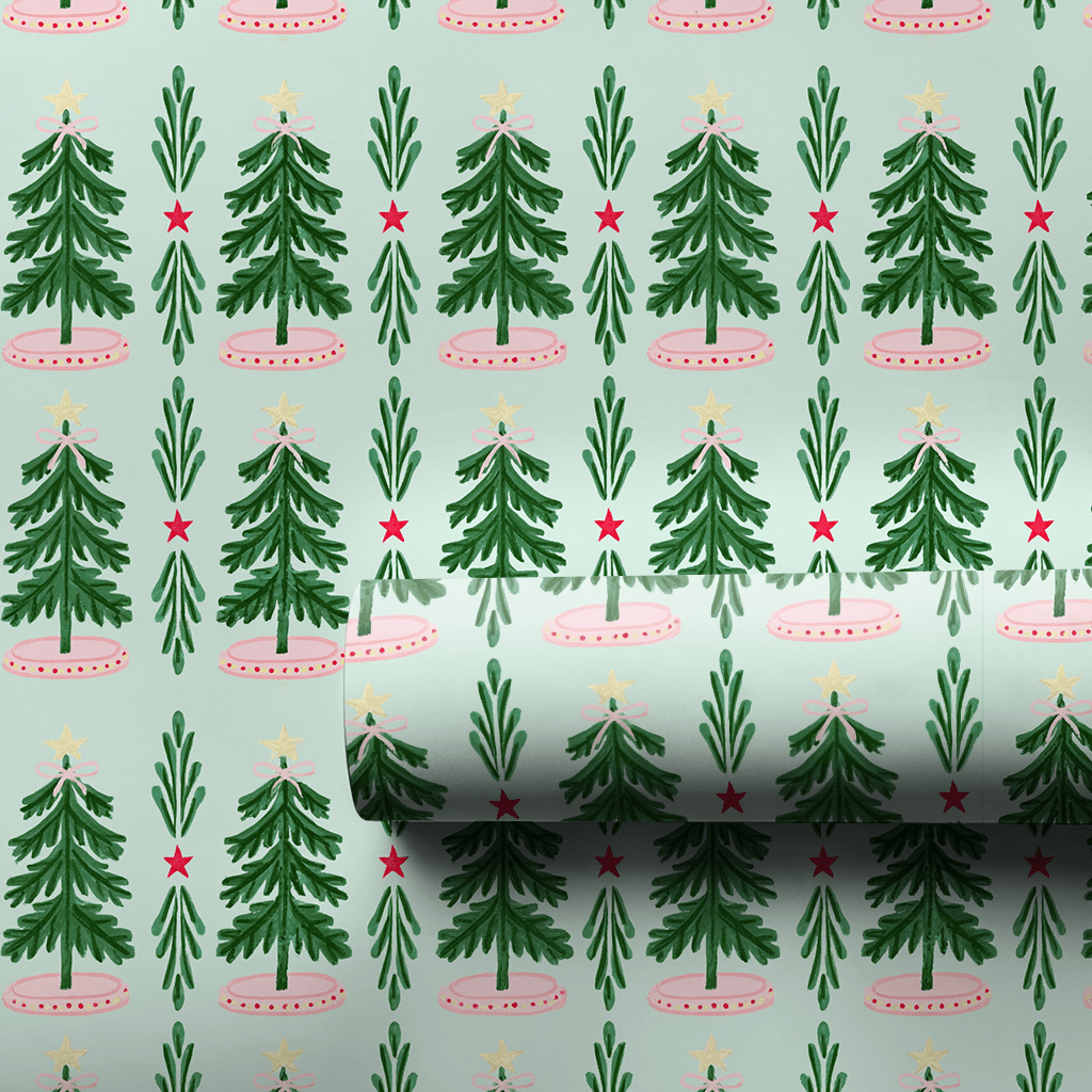 Topiary Tree Stripe - Wrapping Paper - Aspen & Arlo