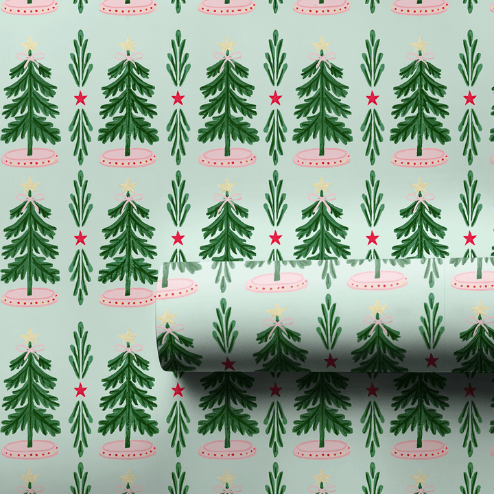 Topiary Tree Stripe - Wrapping Paper - Aspen & Arlo
