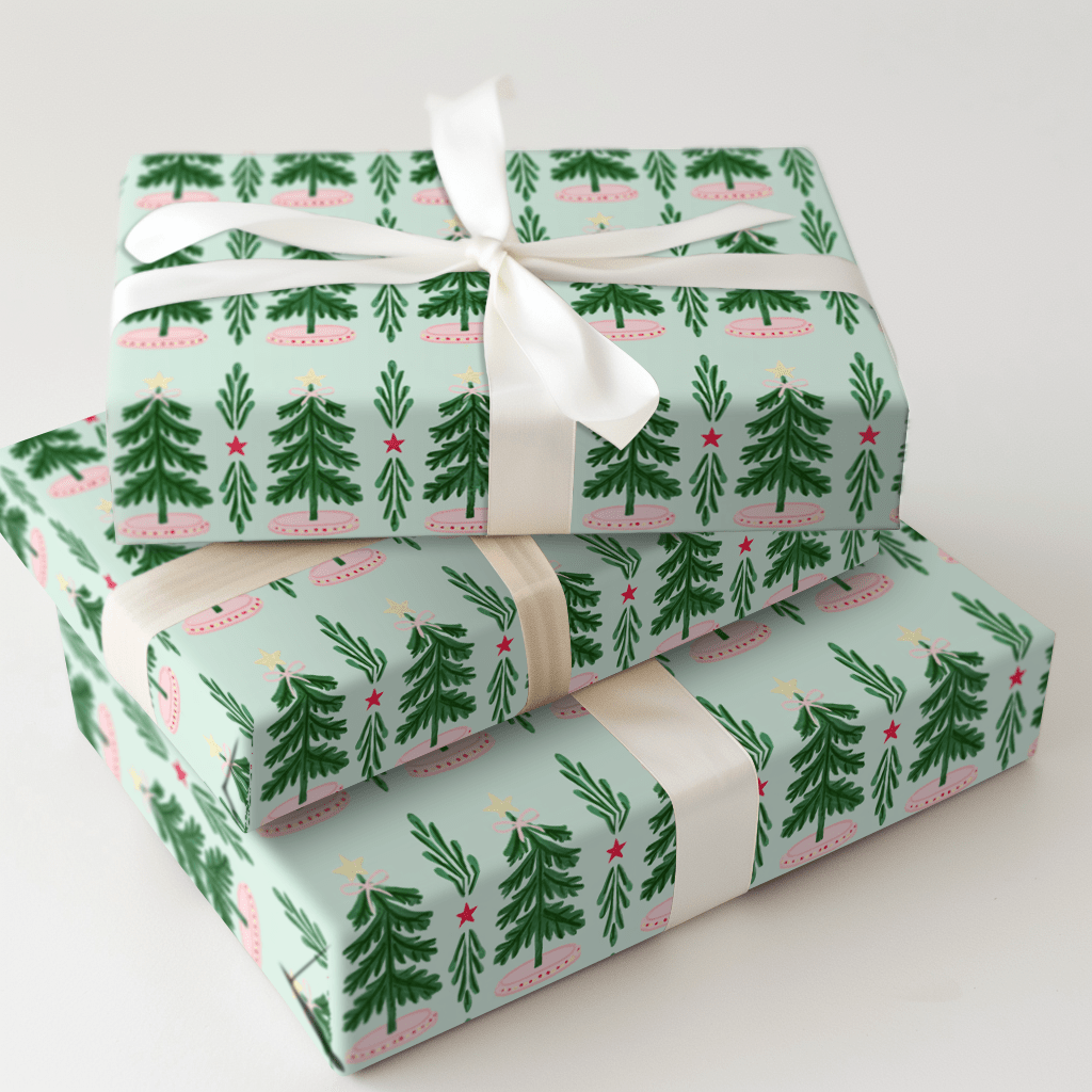 Topiary Tree Stripe - Wrapping Paper - Aspen & Arlo