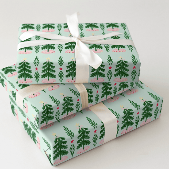 Topiary Tree Stripe - Wrapping Paper - Aspen & Arlo