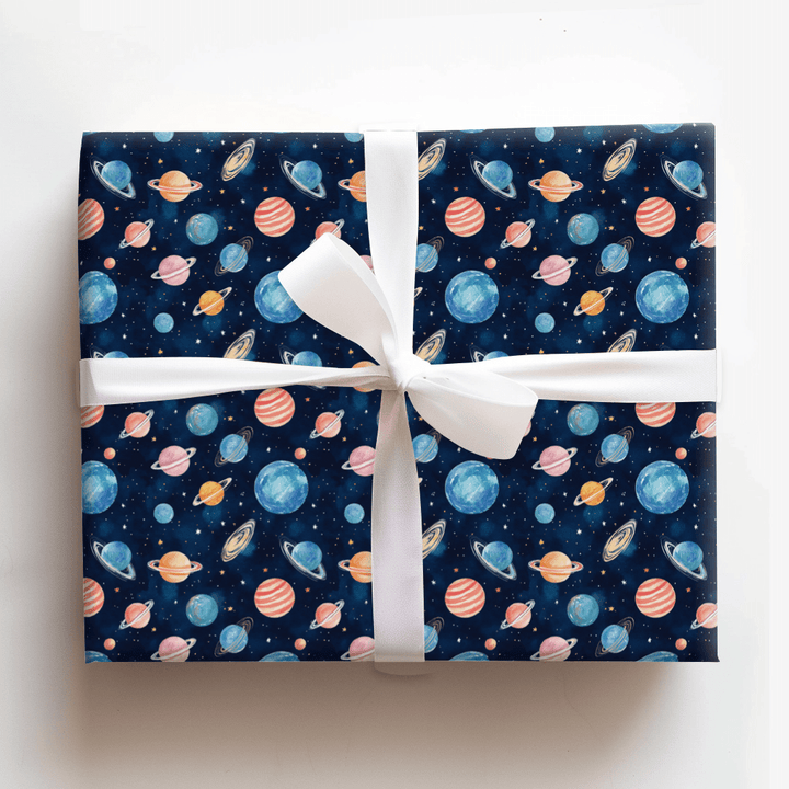 Orbiting Another Year - Wrapping Paper - Aspen & Arlo