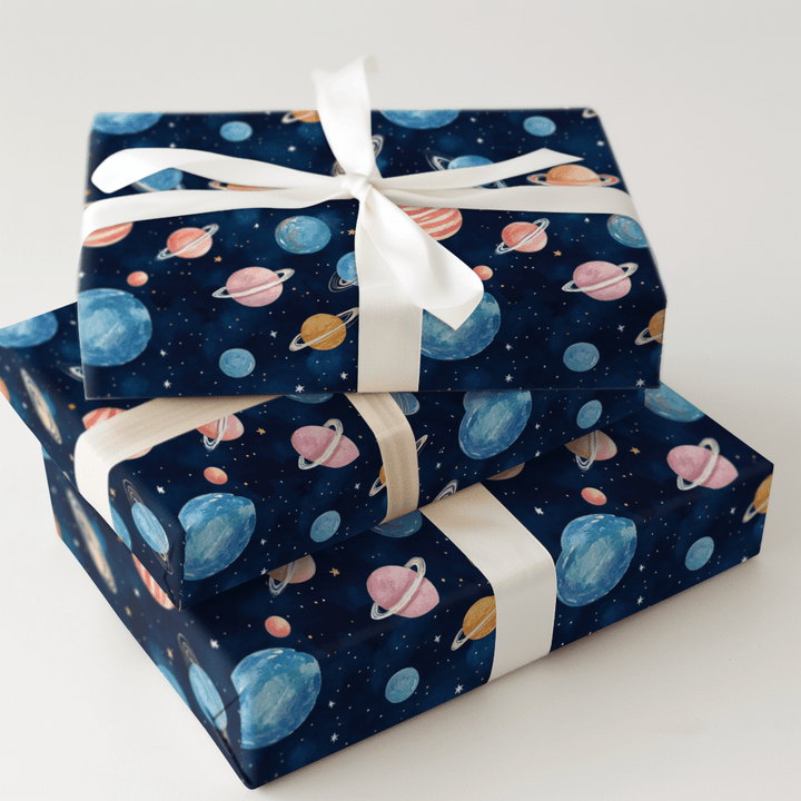 Orbiting Another Year - Wrapping Paper - Aspen & Arlo