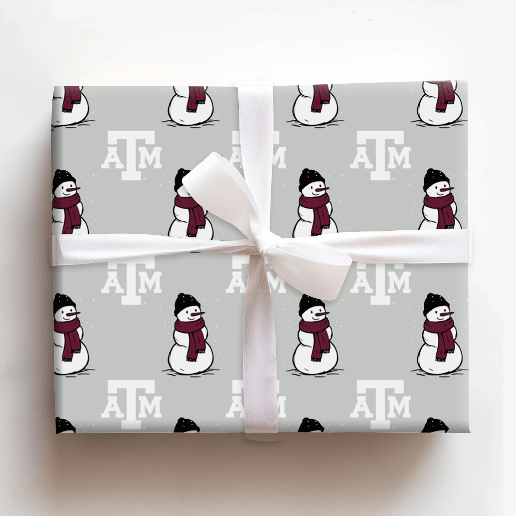 Aggie Snowman - Wrapping Paper - Aspen & Arlo