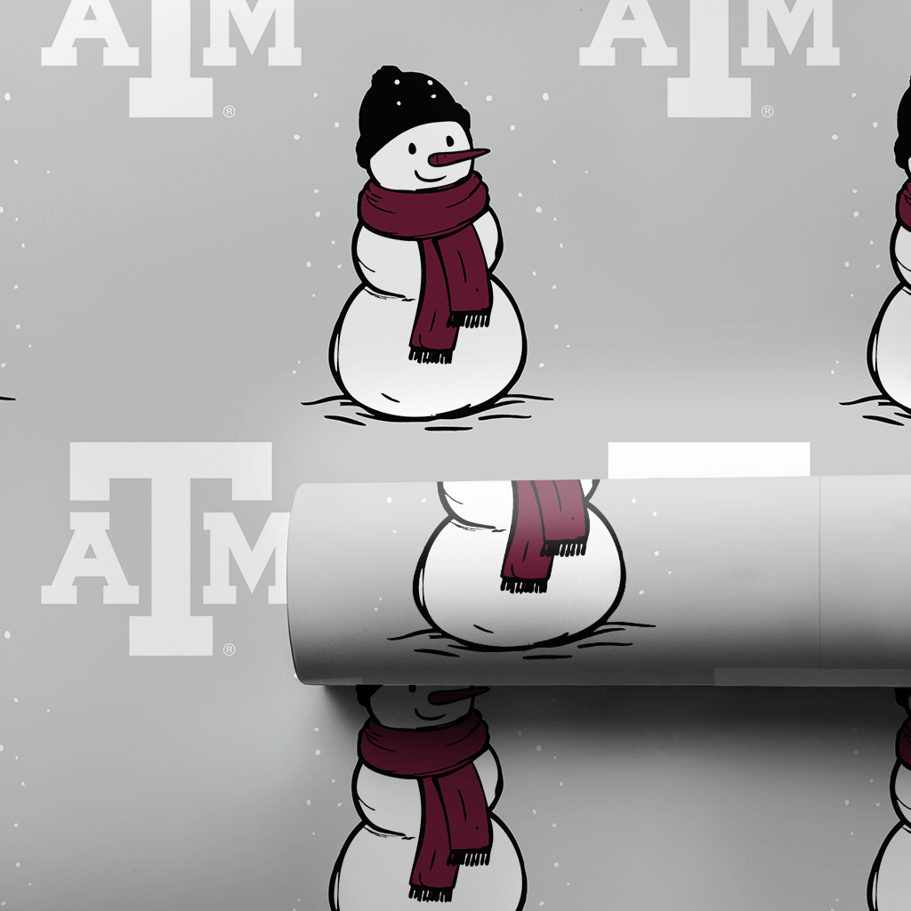 Aggie Snowman - Wrapping Paper - Aspen & Arlo