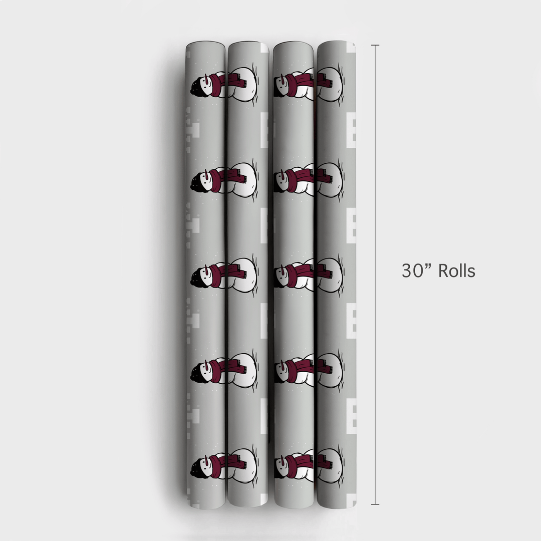 Aggie Snowman - Wrapping Paper - Aspen & Arlo