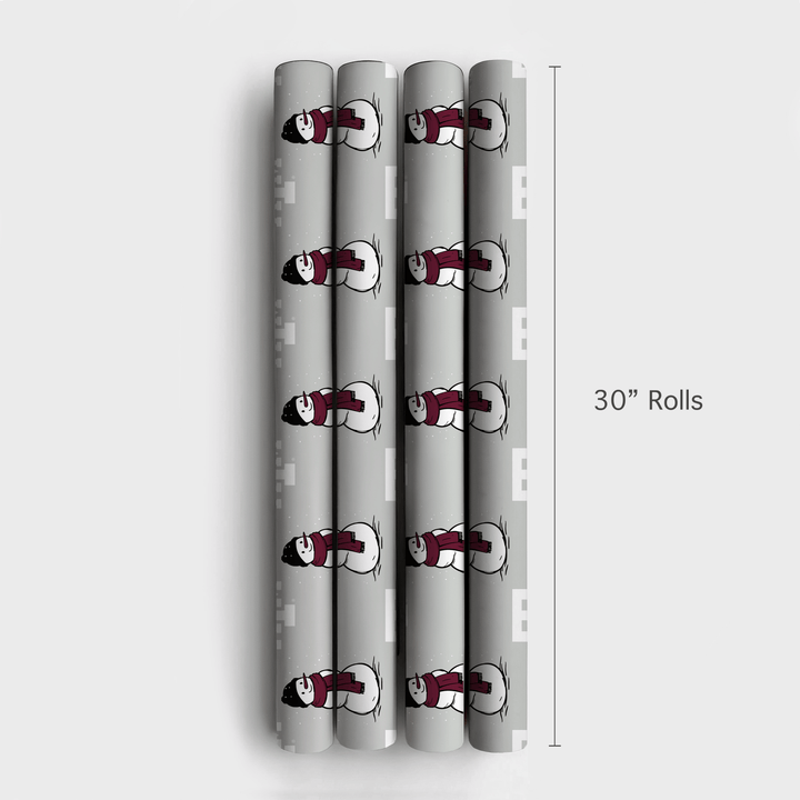 Aggie Snowman - Wrapping Paper - Aspen & Arlo