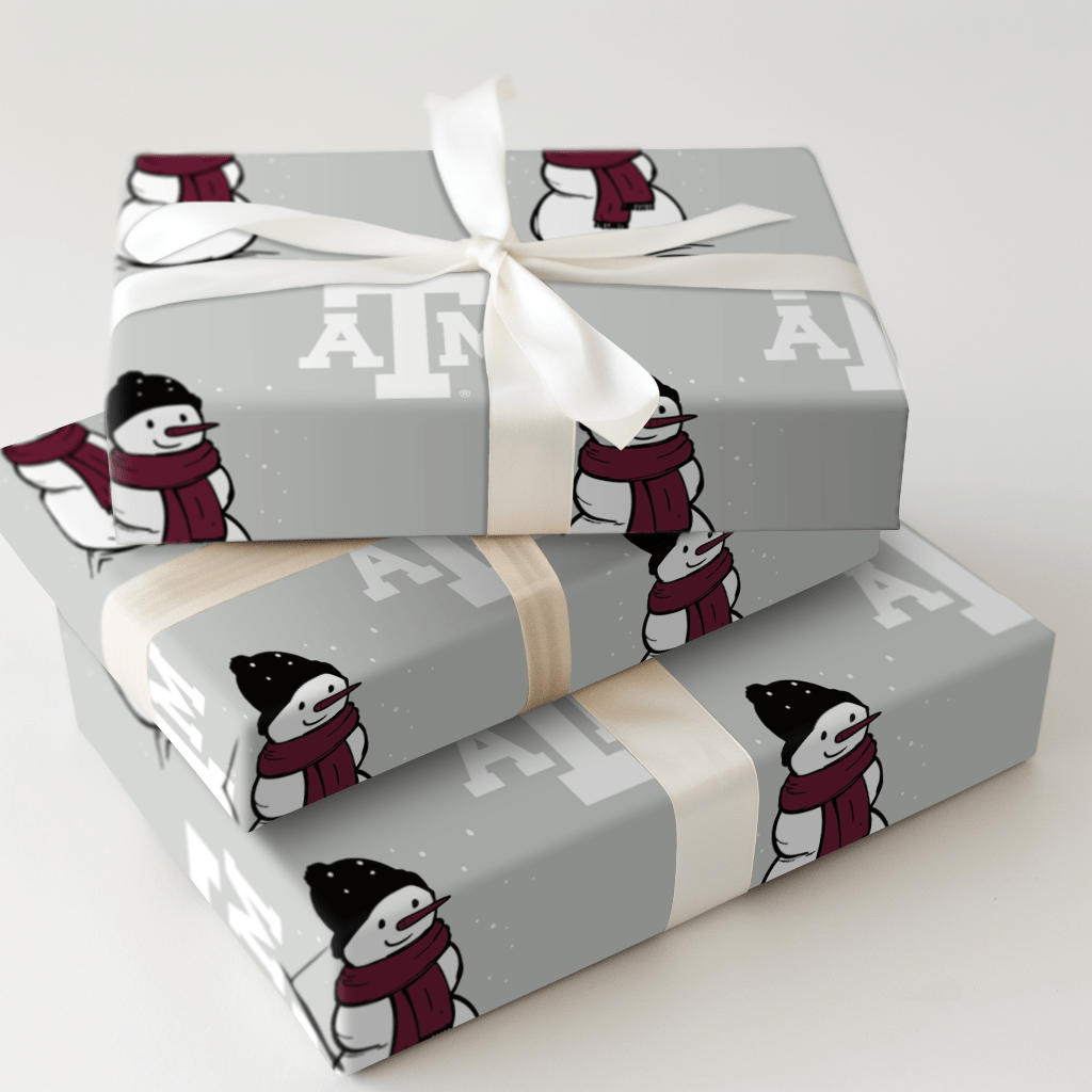 Aggie Snowman - Wrapping Paper - Aspen & Arlo