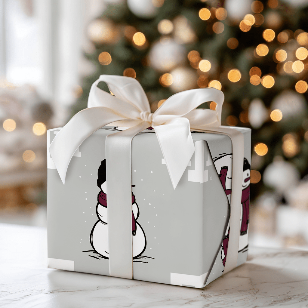 Aggie Snowman - Wrapping Paper - Aspen & Arlo