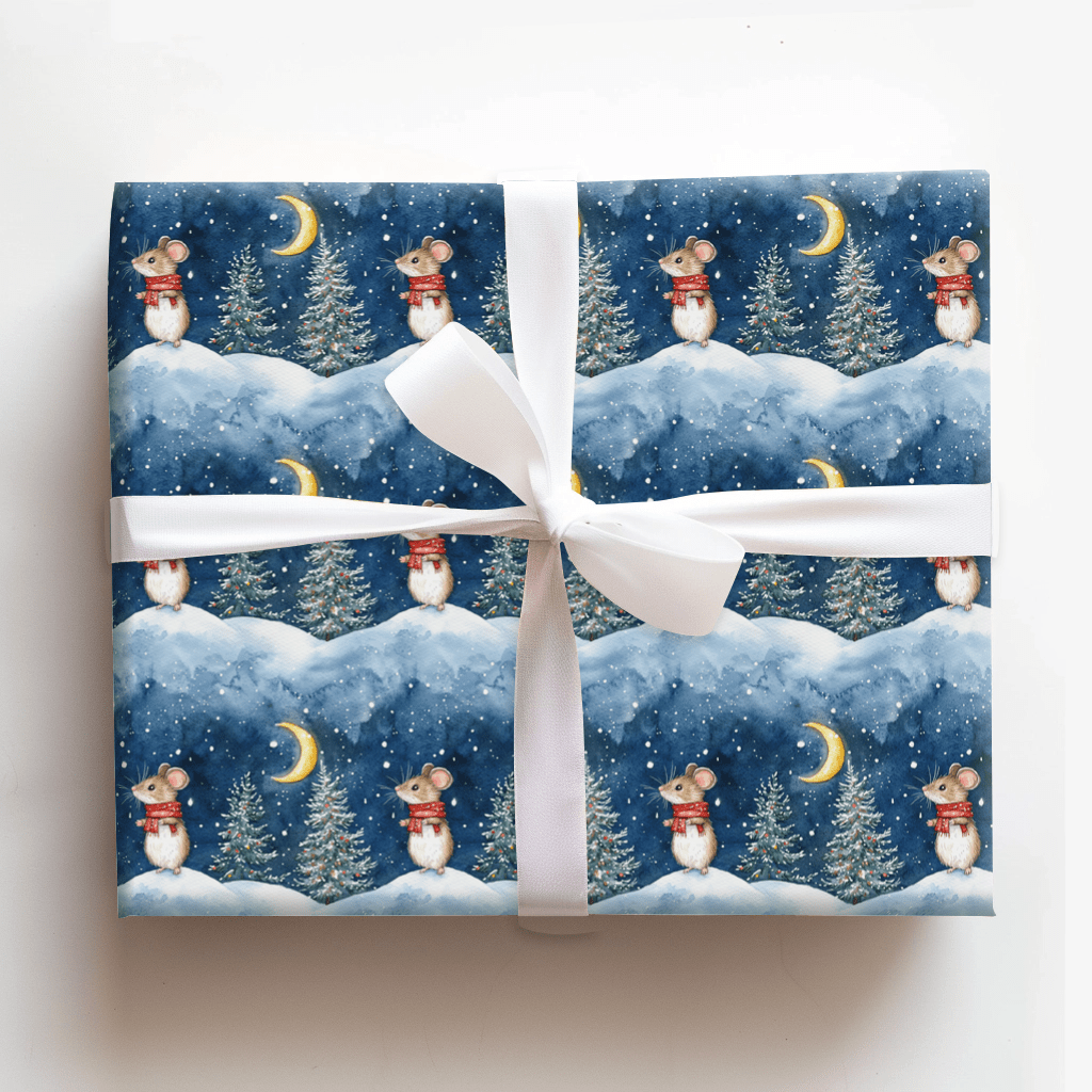 Midnight mouse - Wrapping Paper - Aspen & Arlo