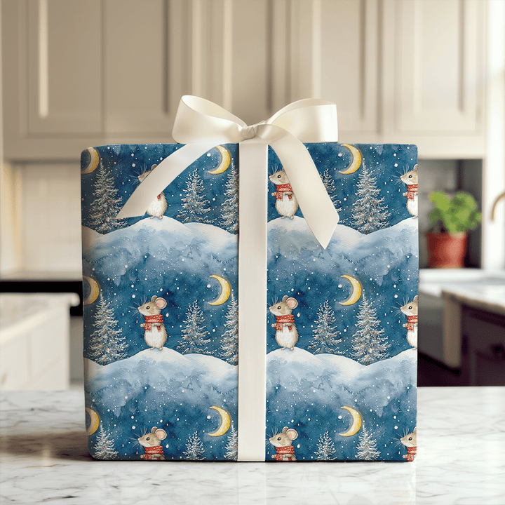 Midnight mouse - Wrapping Paper - Aspen & Arlo