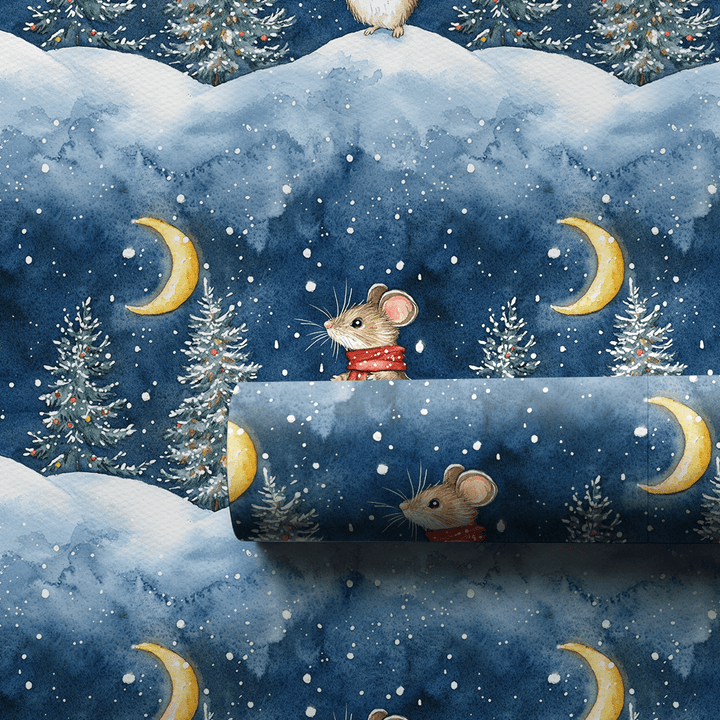 Midnight mouse - Wrapping Paper - Aspen & Arlo