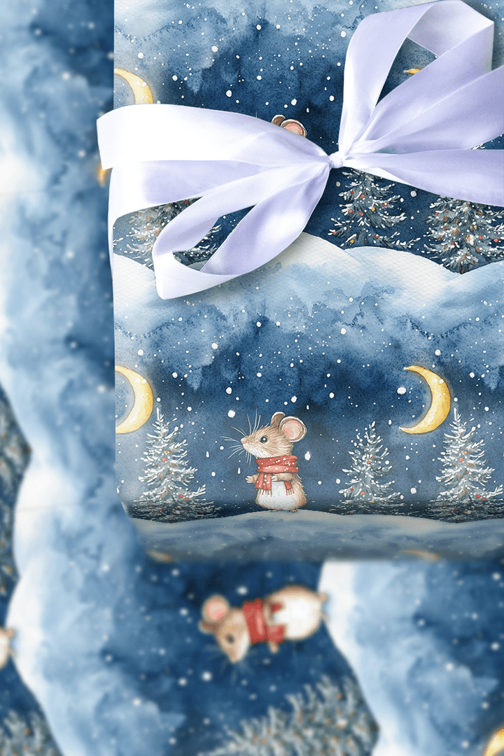 Midnight mouse - Wrapping Paper - Aspen & Arlo