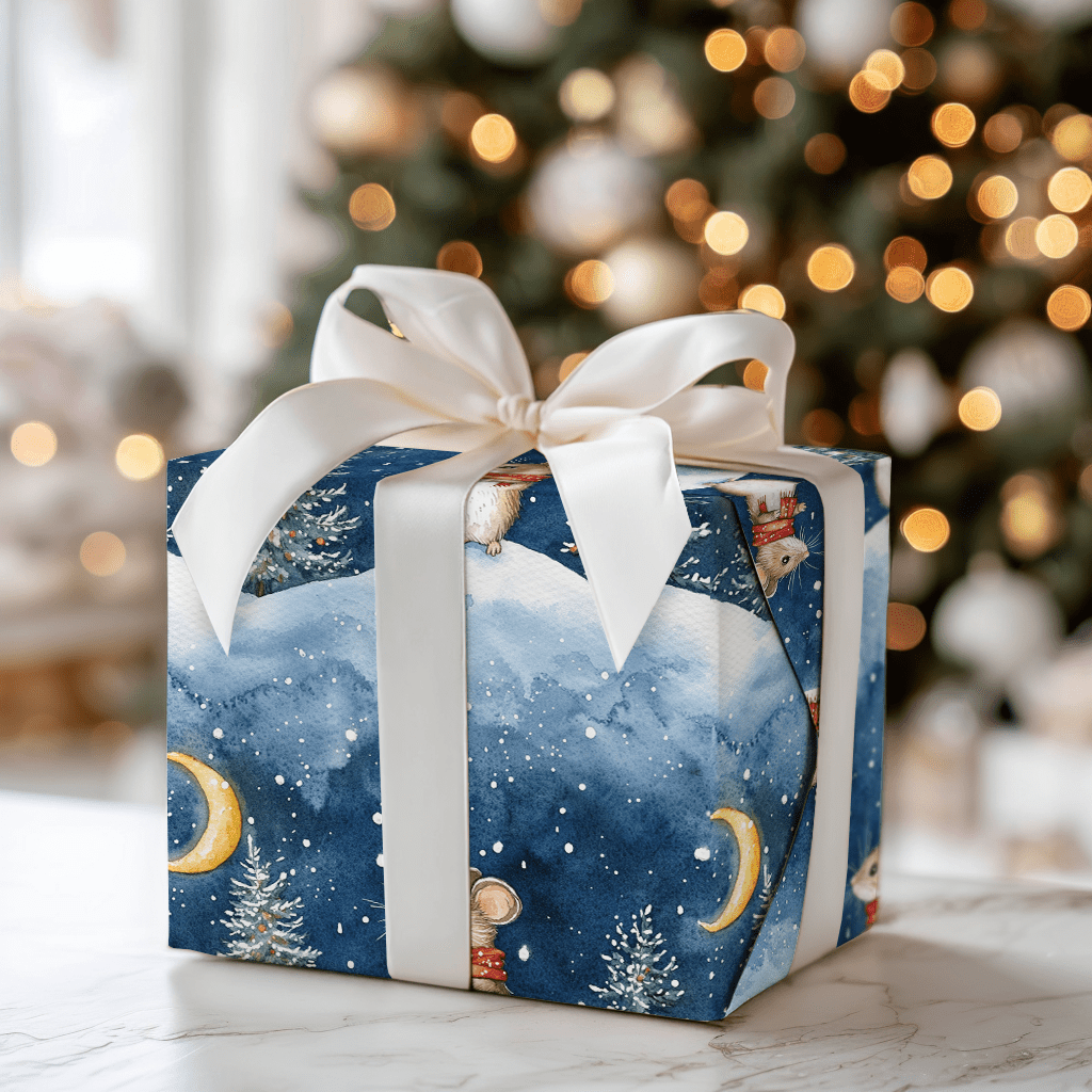 Midnight mouse - Wrapping Paper - Aspen & Arlo