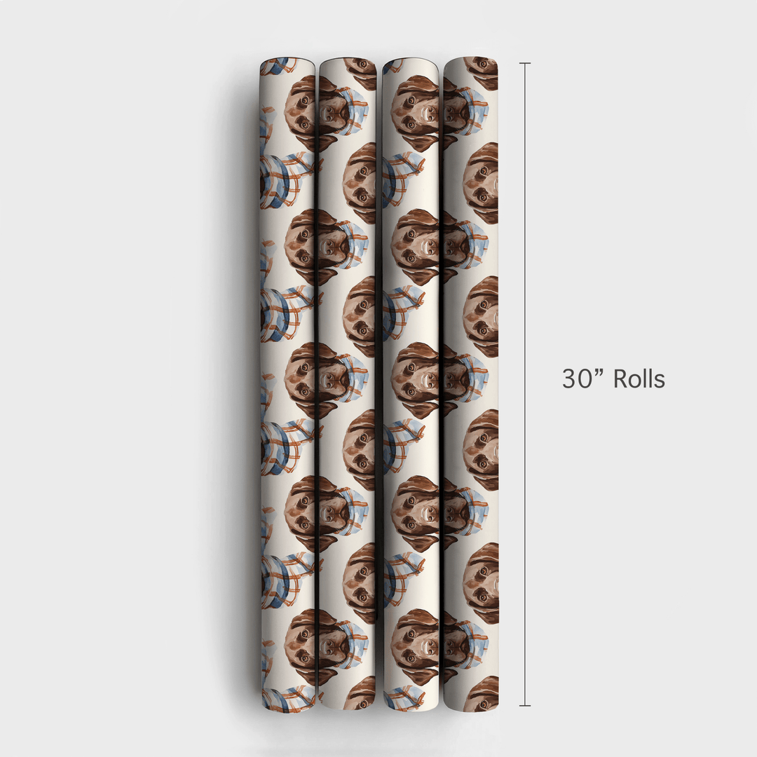 Bundle Up with the Chocolate Lab - Wrapping Paper - Aspen & Arlo
