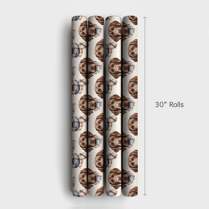 Bundle Up with the Chocolate Lab - Wrapping Paper - Aspen & Arlo