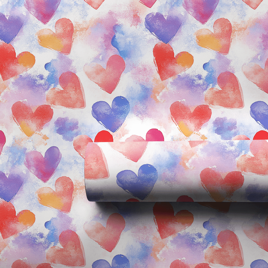 Pastel Hearts - Wrapping Paper - Aspen & Arlo