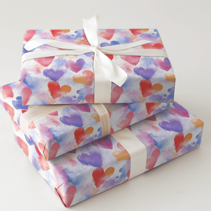 Pastel Hearts - Wrapping Paper - Aspen & Arlo