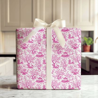 Fuschia Blooms - Wrapping Paper - Aspen & Arlo