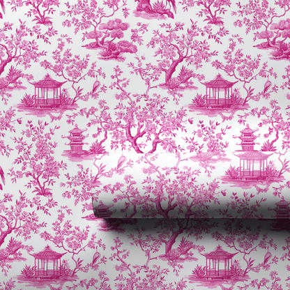 Fuschia Blooms - Wrapping Paper - Aspen & Arlo