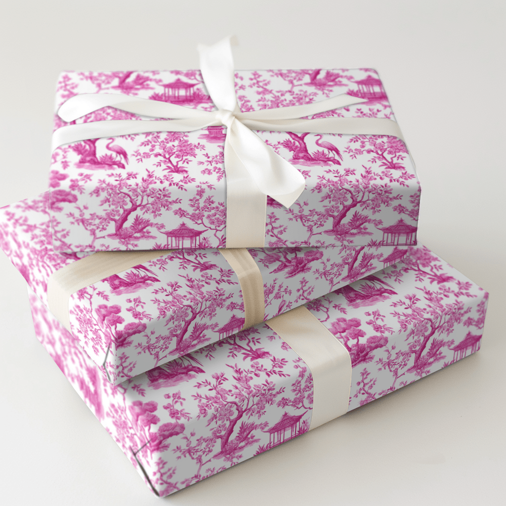Fuschia Blooms - Wrapping Paper - Aspen & Arlo