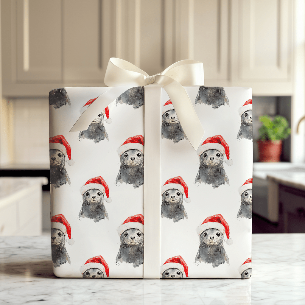 Seal Santa - Wrapping Paper - Aspen & Arlo