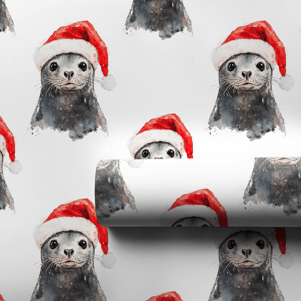 Seal Santa - Wrapping Paper - Aspen & Arlo