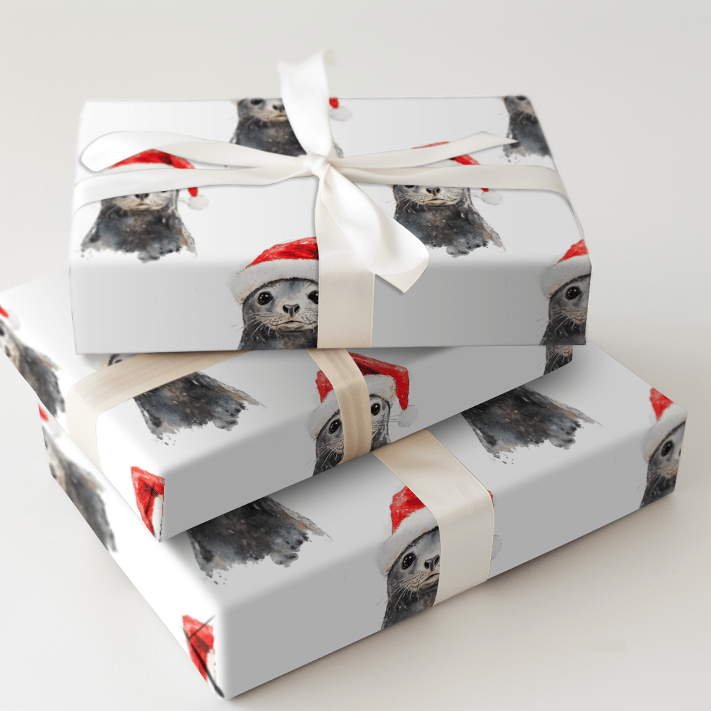 Seal Santa - Wrapping Paper - Aspen & Arlo