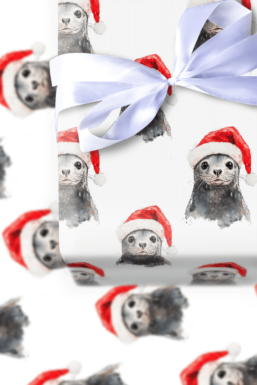 Seal Santa - Wrapping Paper - Aspen & Arlo
