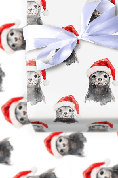 Seal Santa - Wrapping Paper - Aspen & Arlo