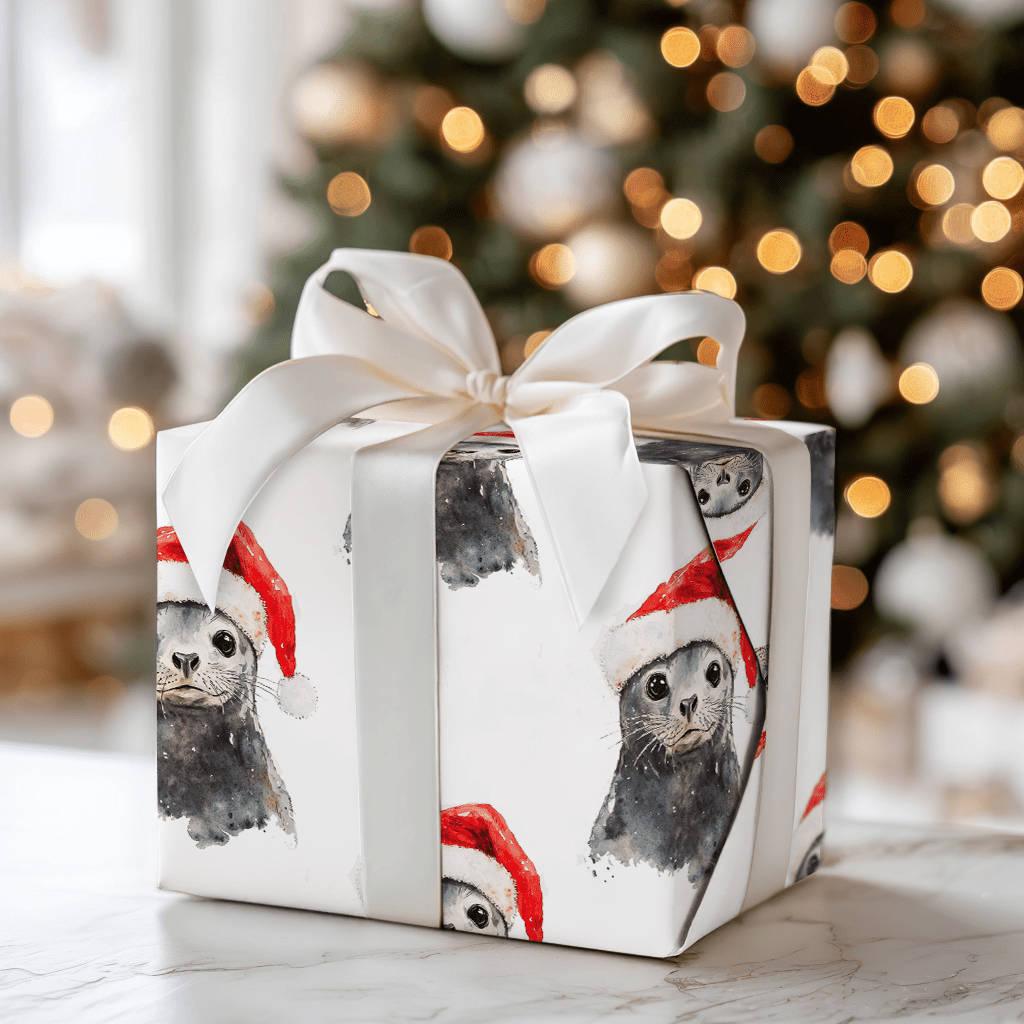 Seal Santa - Wrapping Paper - Aspen & Arlo