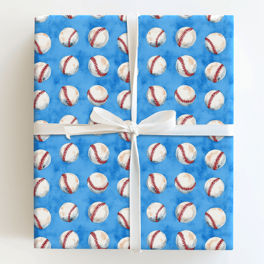 Chasing Foul Balls - Wrapping Paper - Aspen & Arlo