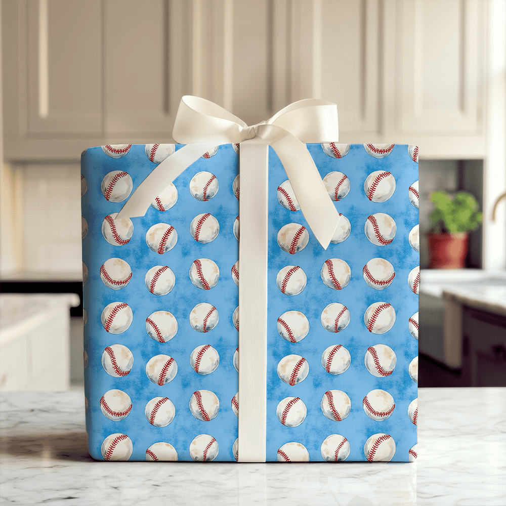 Chasing Foul Balls - Wrapping Paper - Aspen & Arlo